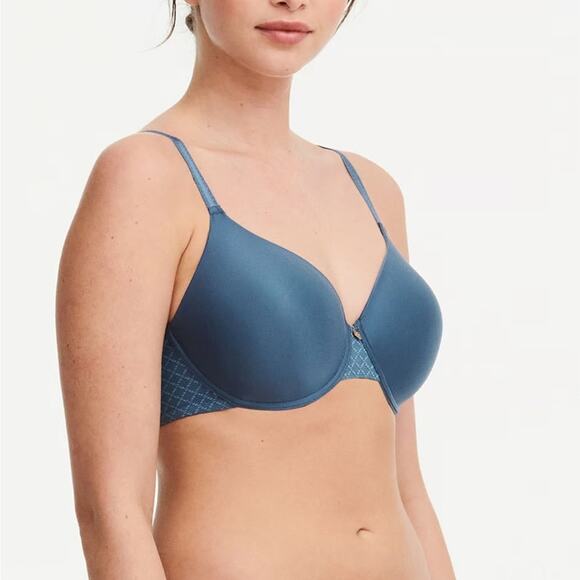 Chantelle Blue Chic Comfort Flex T-Shirt Bra New 34DDDD - Picture 3 of 6